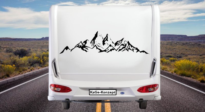 Aufkleber-Bilder/46362 Berge Silhouette Mein-Motiv-Wohnwagen-Wohnmobil